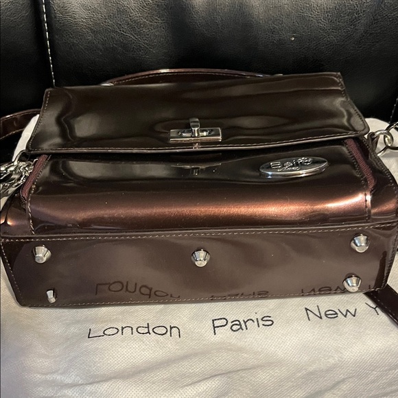 Beijo Shiny Brown Crossbody Bag - Picture 4 of 4